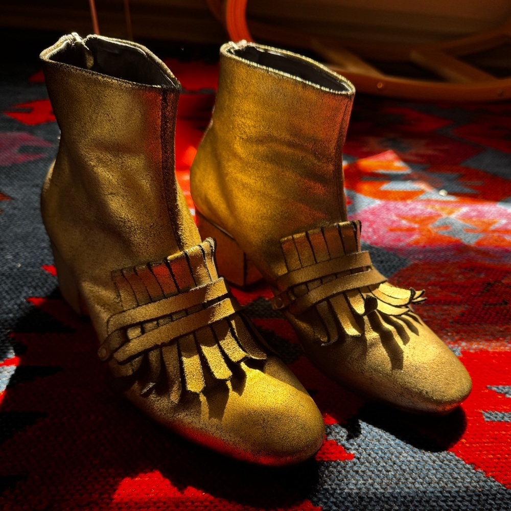 Rachel Comey Gold Bevi Boots